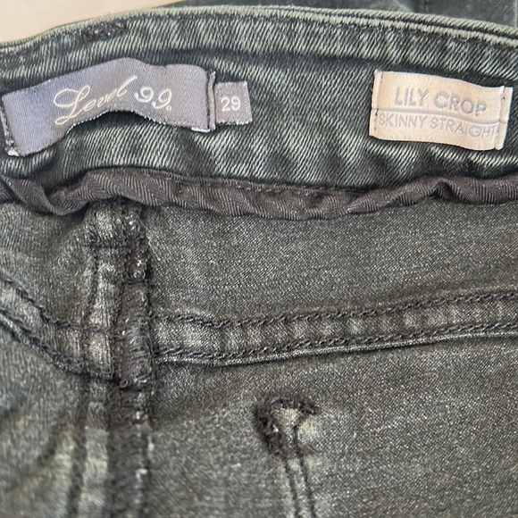 🆑 [4/$20] Level 99 Black Lily Crop Skinny Straight Jeans - Picture 8 of 8
